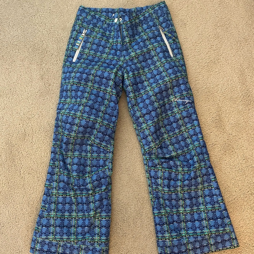 Obermeyer Kids Blue and Green Plaid Bottoms